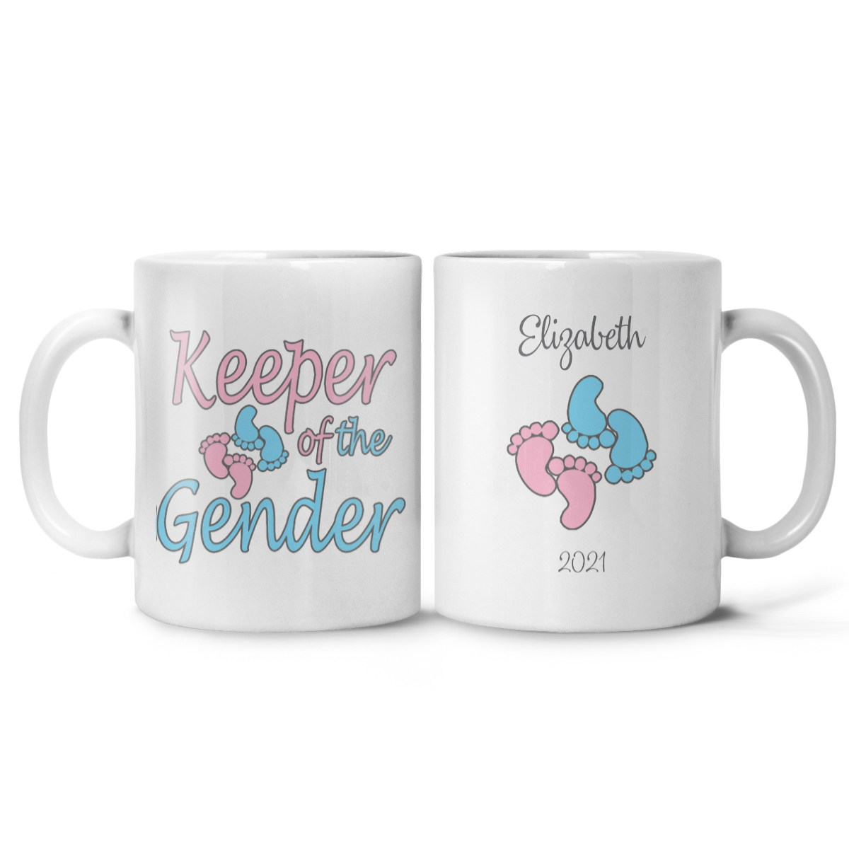 Keeper of the Gender CoffeeMug Gifts for Mom To Be Custom Name and Date