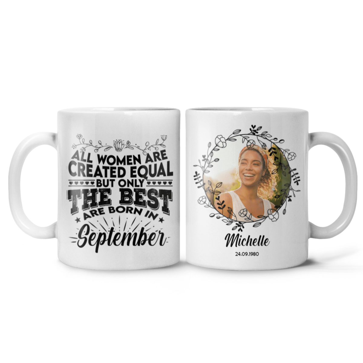 Personalized Photo Mug Birthday For Mom, Aunt, Grandma All Women Are Created Equal
