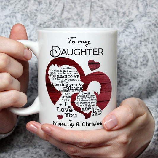 To My Daughter Mug Personalized Gifts from Mom with Meaningful Quote