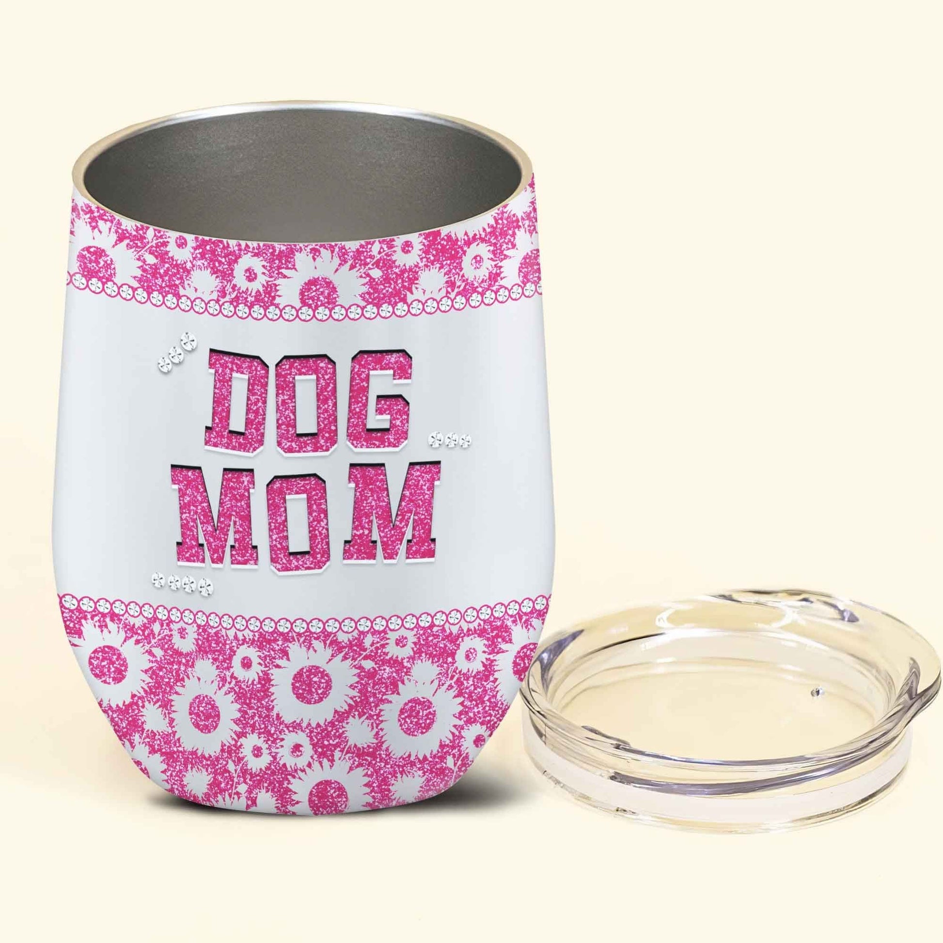 Personalized Wine Tumbler Dog Mom Custom Dog's Name Gifts Idea