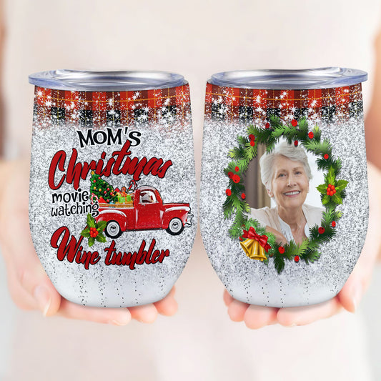 Personalized Christmas Movie Watching Wine Tumbler Christmas Gifts For Women