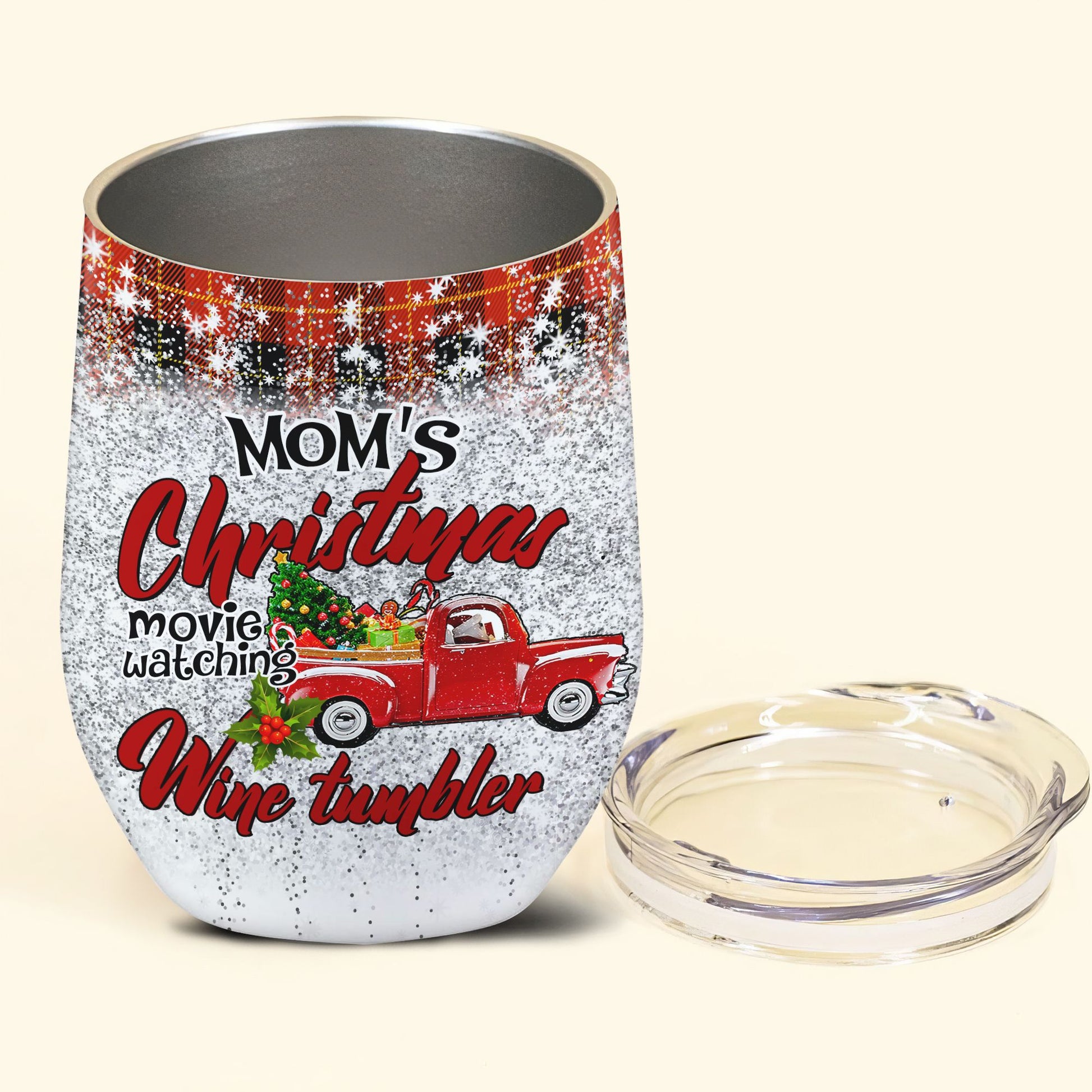 Personalized Christmas Movie Watching Wine Tumbler Christmas Gifts For Women