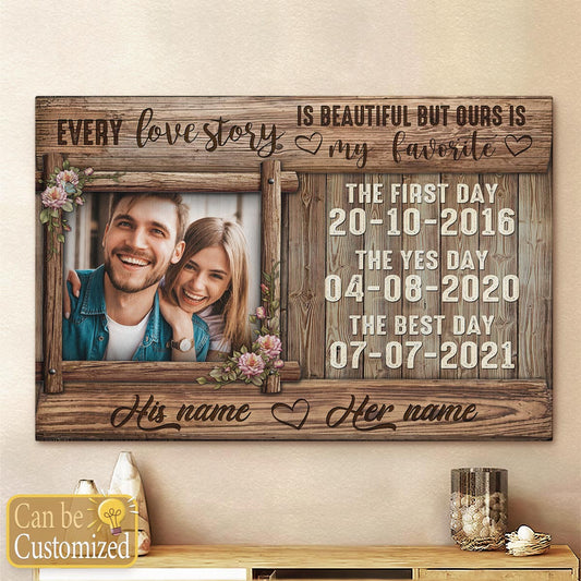 Personalized Wedding Anniversary Gifts Custom Canvas Our Love Story Wall Decor