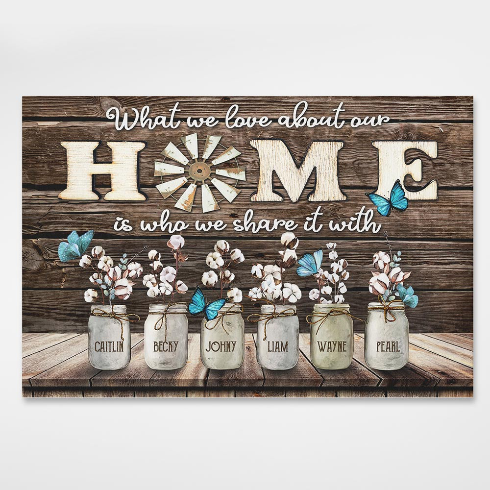 Custom Canvas Prints Personalized Names Gifts What We Love Most About Our Home