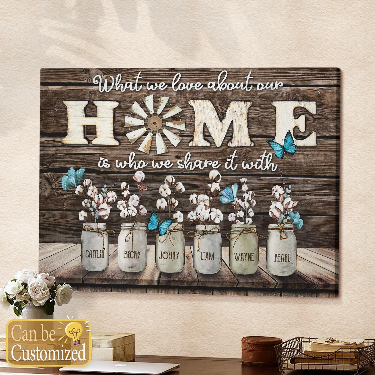 Custom Canvas Prints Personalized Names Gifts What We Love Most About Our Home