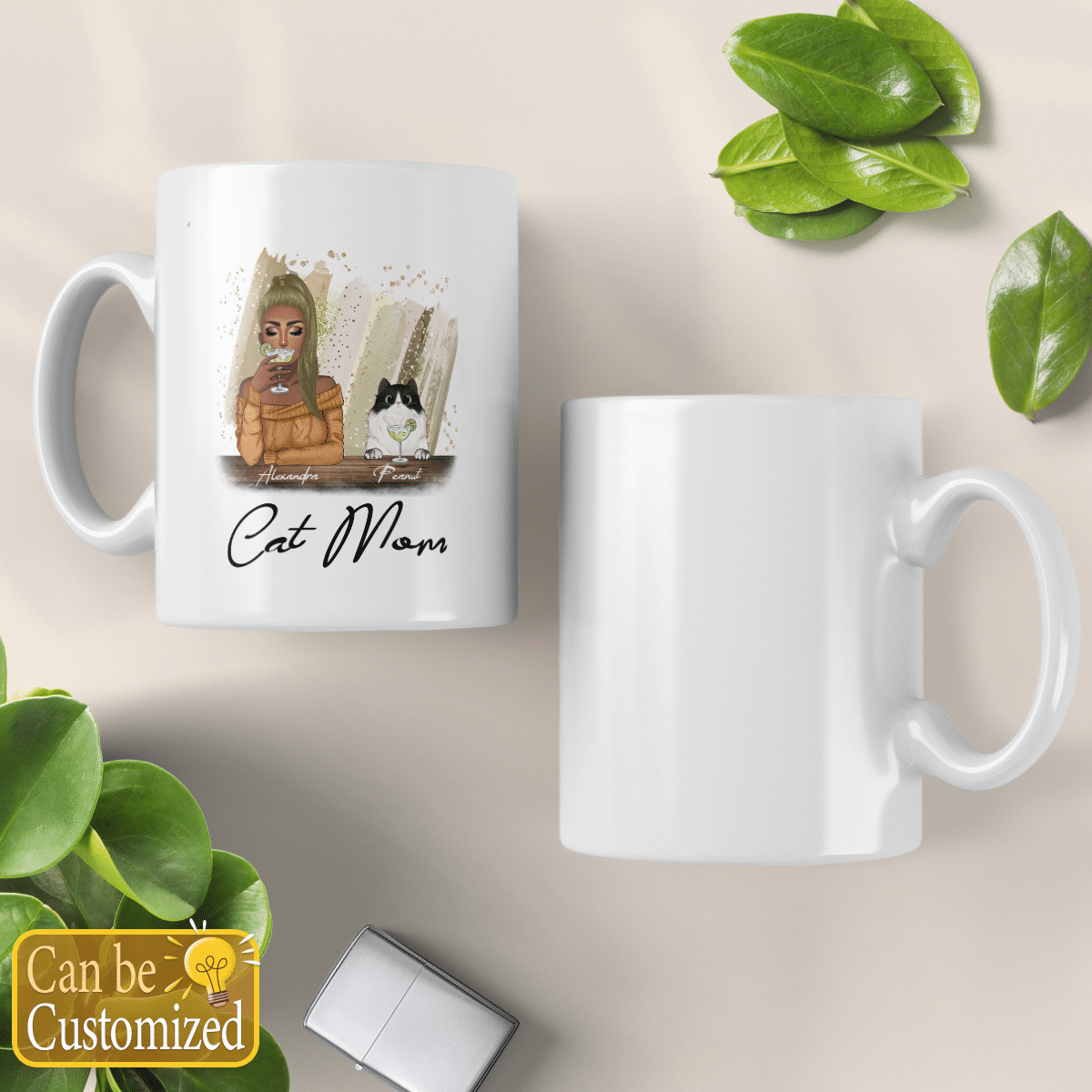 Cat Mom Personalized Mug Gifts Idea For Mom
