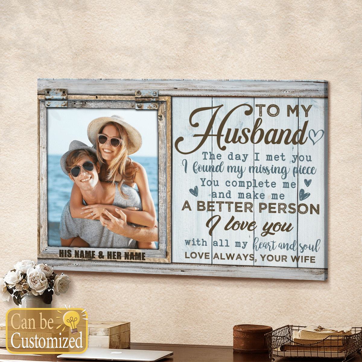 Wedding Anniversary Canvas Gifts To My Husband