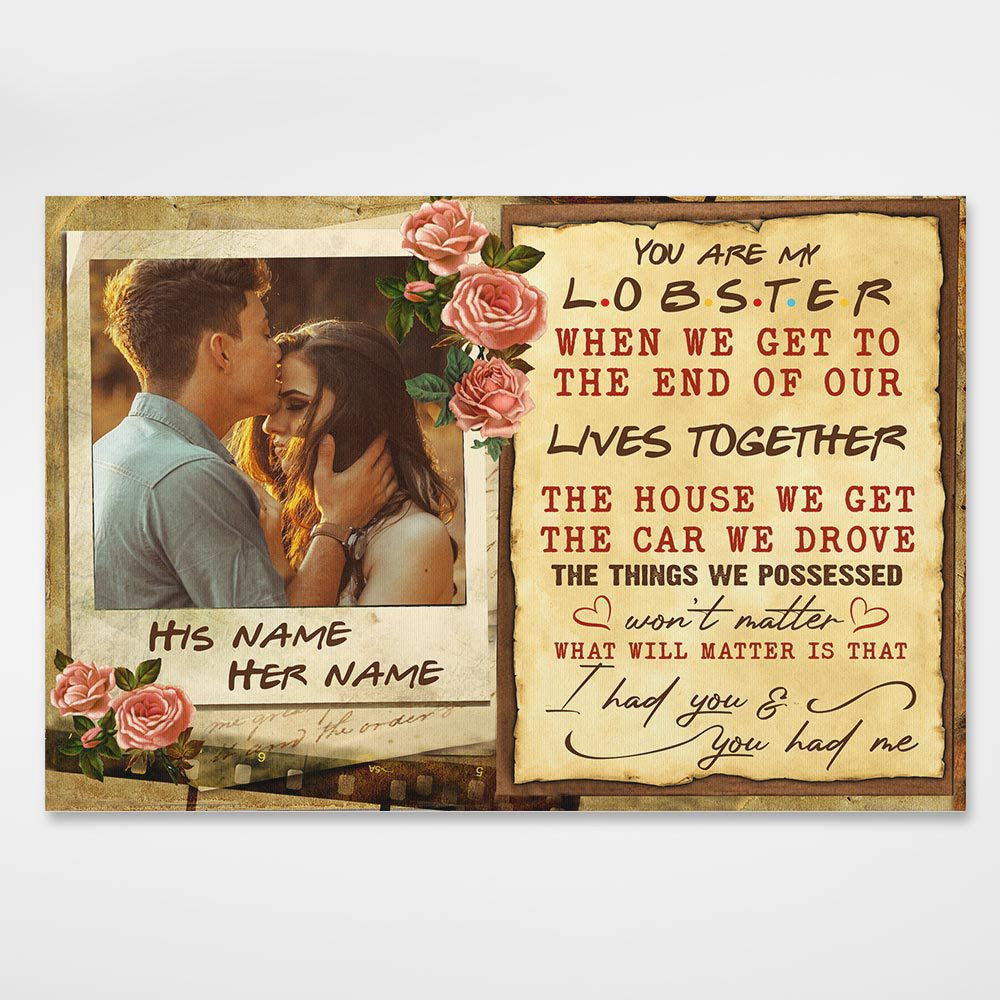 You're My Lobster Family Personalized Canvas Gifts Idea For Couple Anniversary