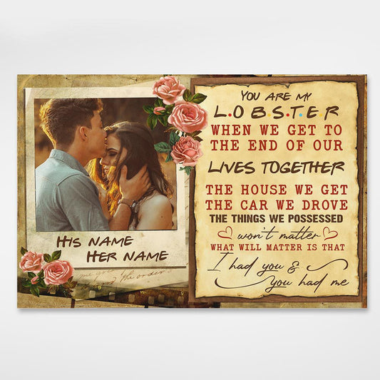 You're My Lobster Family Personalized Canvas Gifts Idea For Couple Anniversary