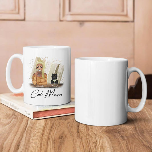 Cat Mom Personalized Mug Gifts Idea For Mom
