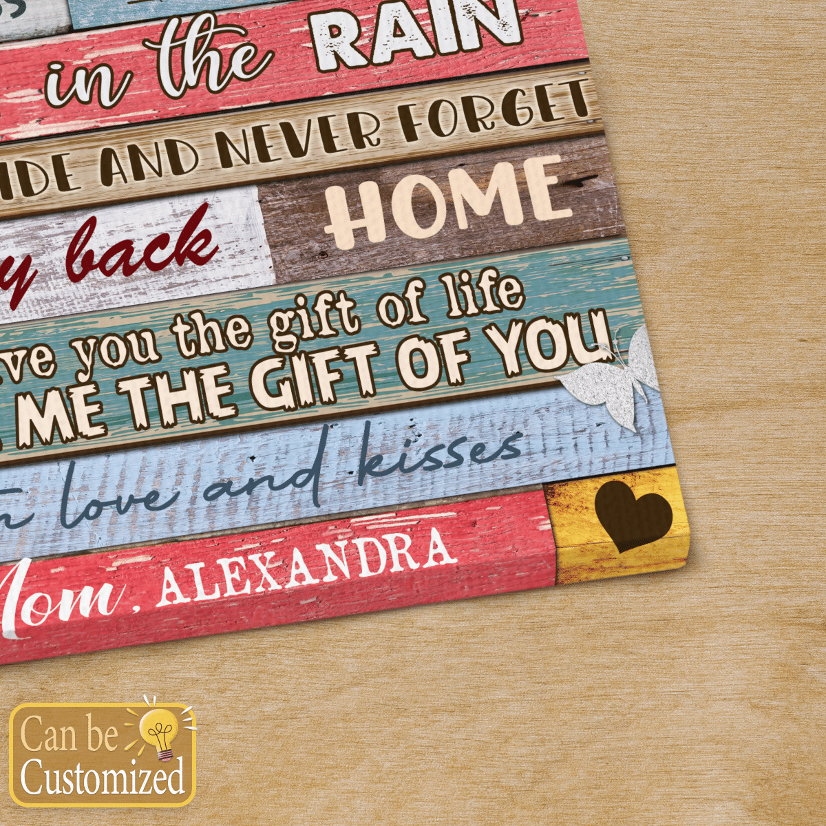 To My Daughter Personalized Canvas I Love You To The Moon And Back