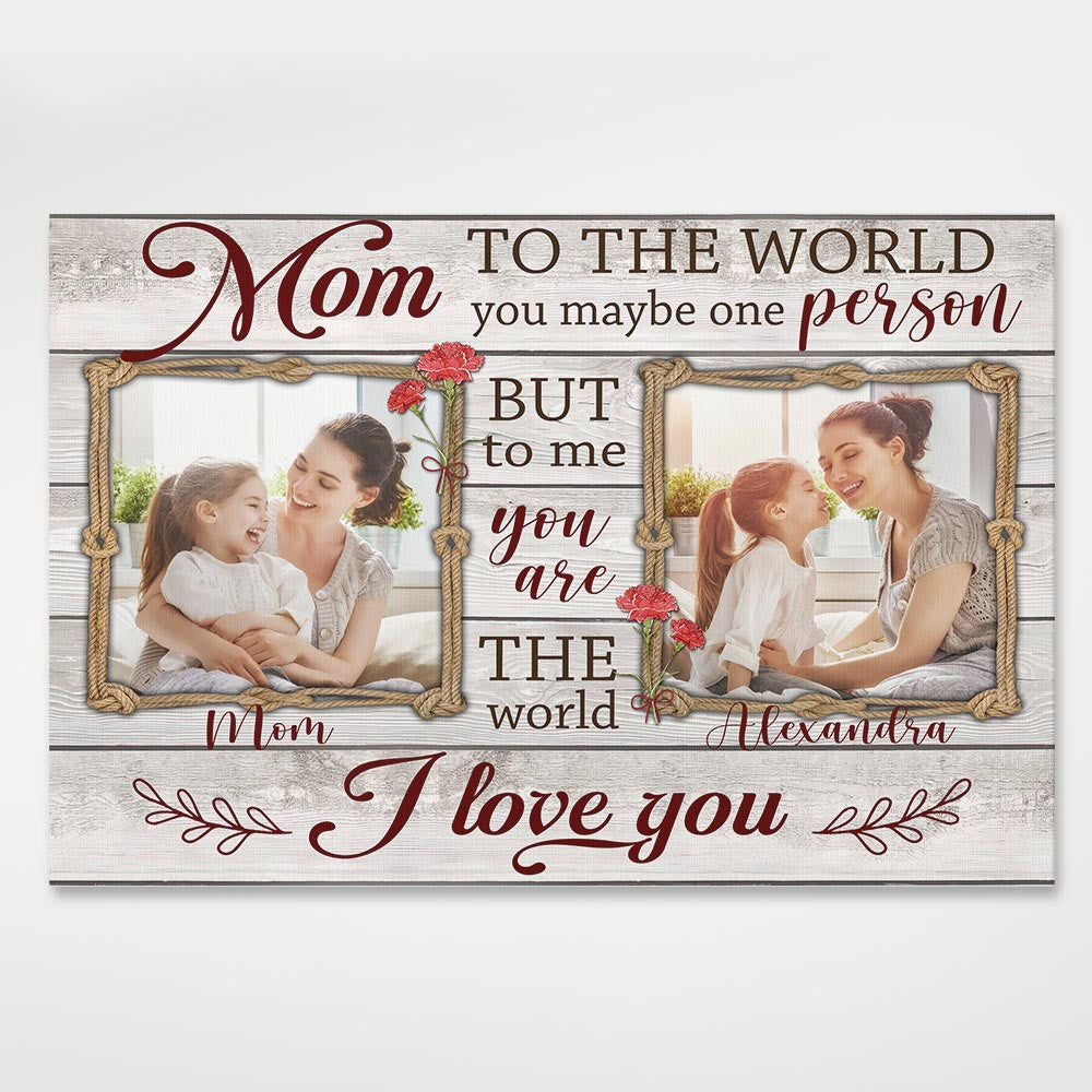 Gifts For Mom Personalized Canvas We Love You Mom