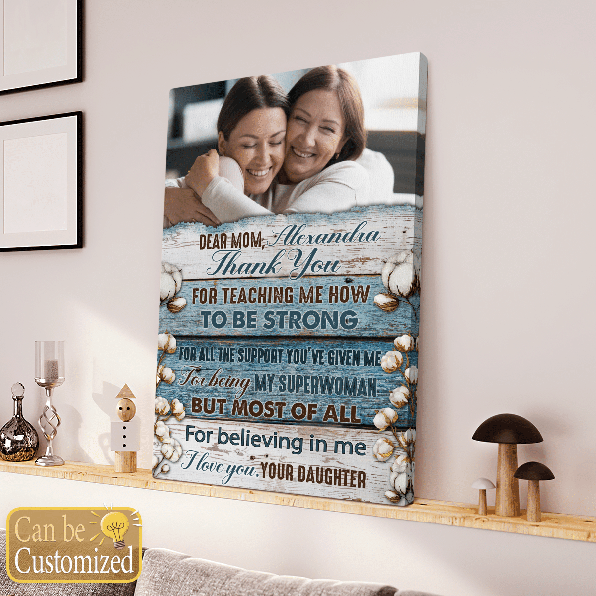 Gifts For Mom Personalized Canvas Dear Mom Thank You For Teaching Me