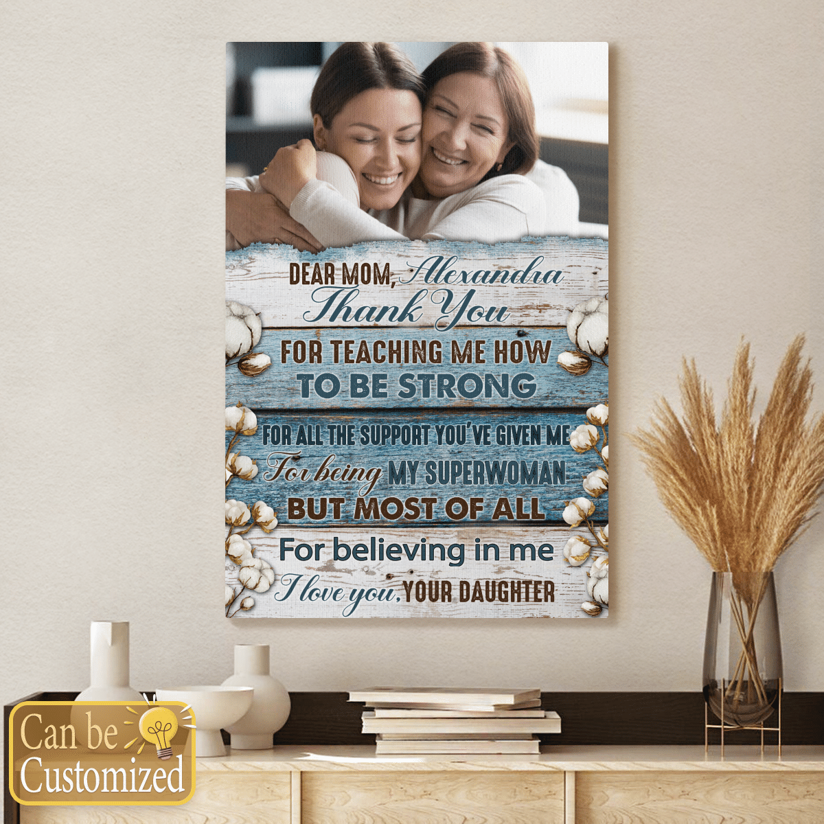 Gifts For Mom Personalized Canvas Dear Mom Thank You For Teaching Me