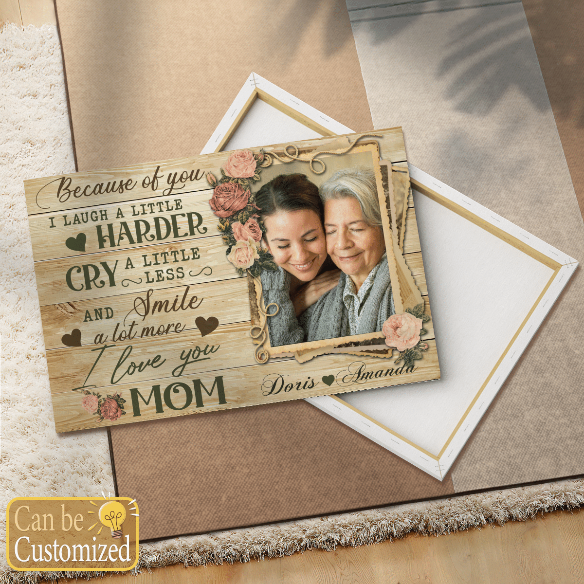 I Love You Mom Canvas Gifts For Mom From Daughter