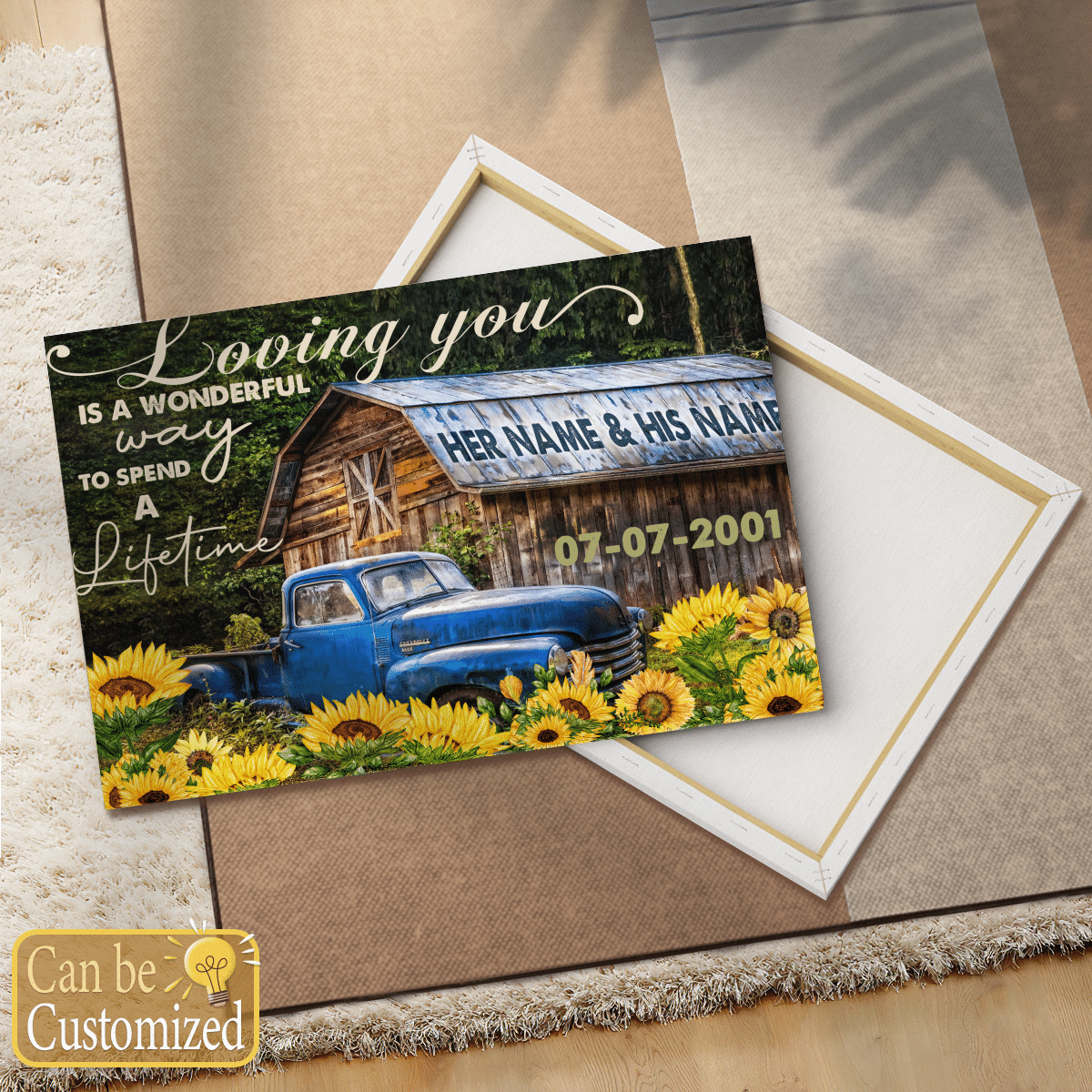 Personalized Canvas Wedding Anniversary Gifts Loving You Is A Wonderful Way To Spend A Lifetime