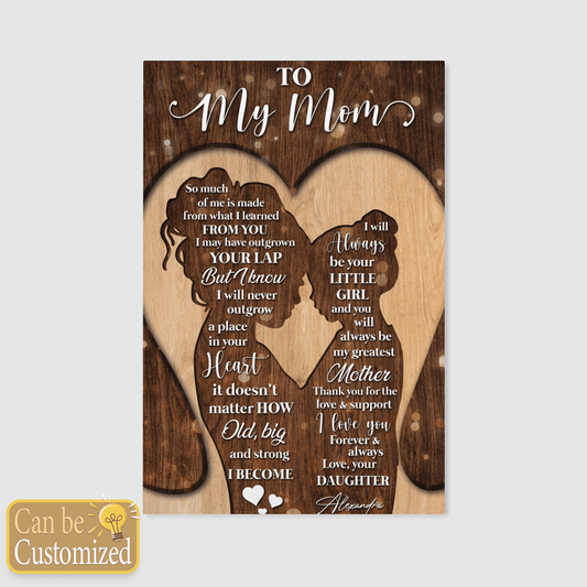 To My Mom From Daughter Canvas Gifts For Mom