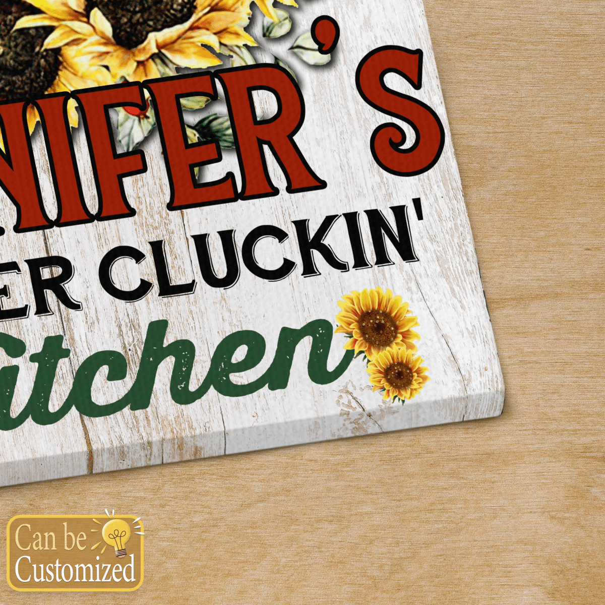 Personalized Chicken Mother Cluckin' Kitchen Customized Canvas