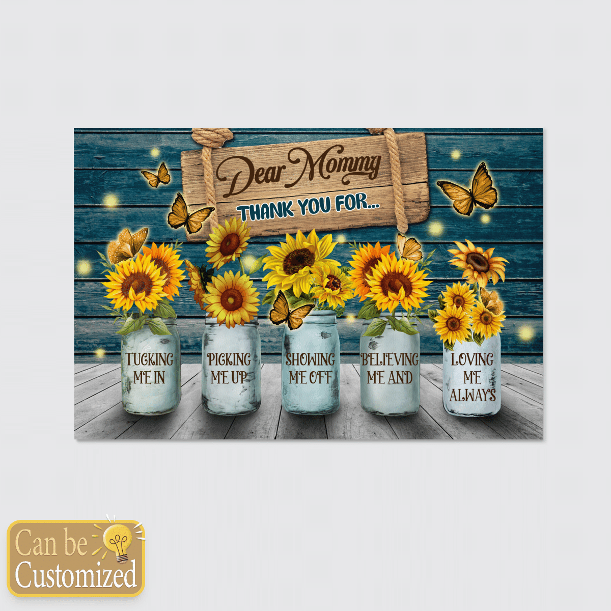 Dear Mommy Thank You For Personalized Canvas Gifts For Mom Gifts For Grandma