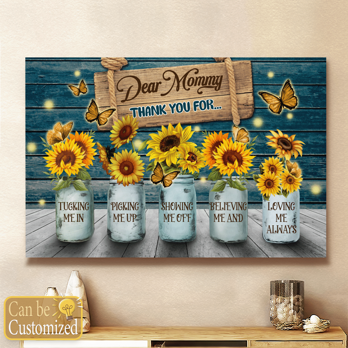 Dear Mommy Thank You For Personalized Canvas Gifts For Mom Gifts For Grandma