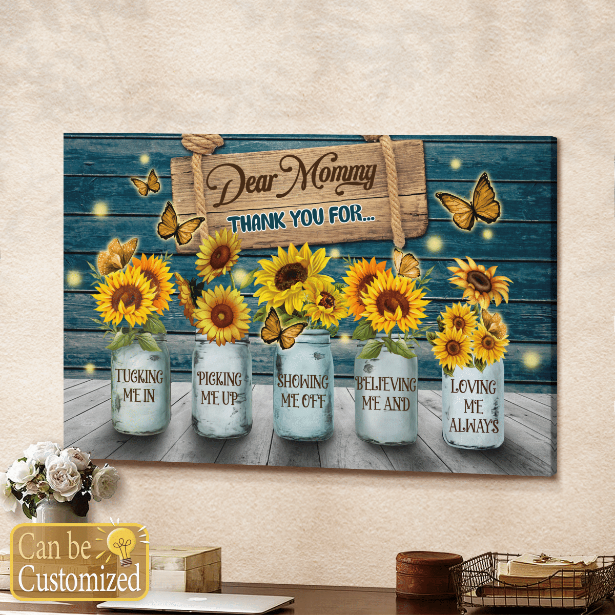 Dear Mommy Thank You For Personalized Canvas Gifts For Mom Gifts For Grandma
