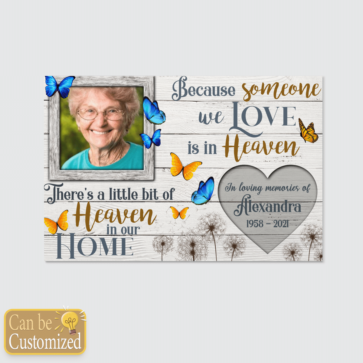 In Loving Memories Personalized Canvas Memorial Gifts Remembrance Gifts