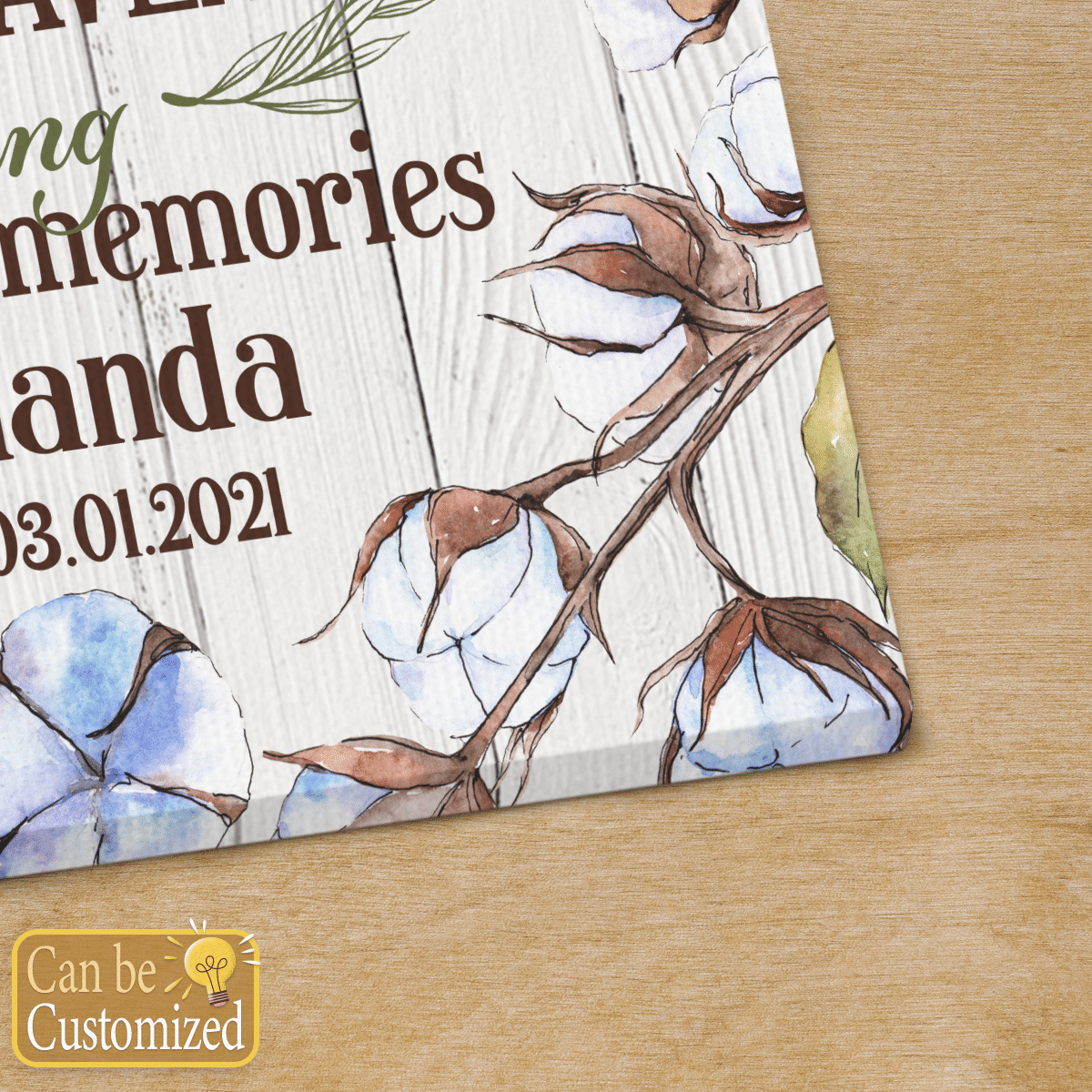 I Will Hold You In My Heart Canvas Wall Art Memorial Mom - Dad