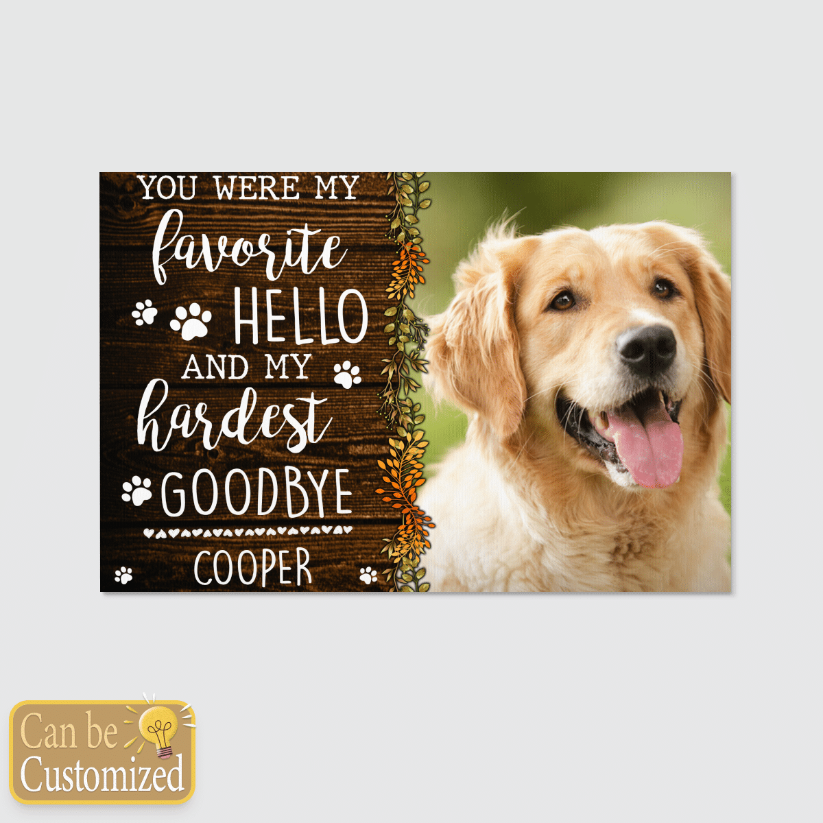 Pet Memorial Gifts Personalized Canvas