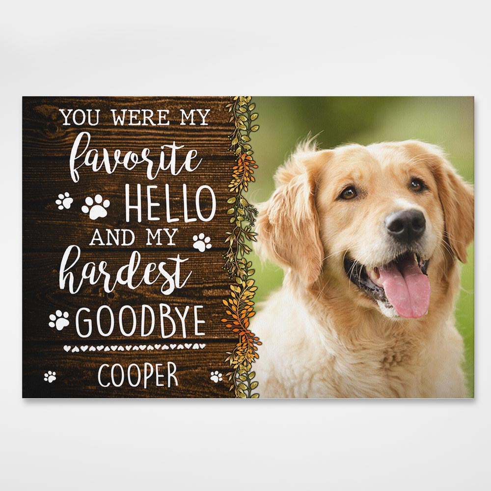 Pet Memorial Gifts Personalized Canvas