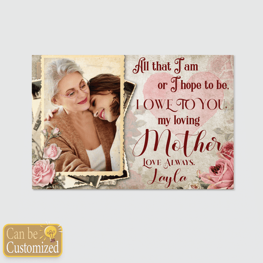Gifts For Mom Personalzied Canvas Always Love My Mother