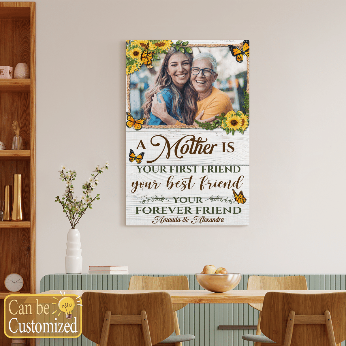 Mother Is Your Best Friends Personalized Canvas Gifts For Mom