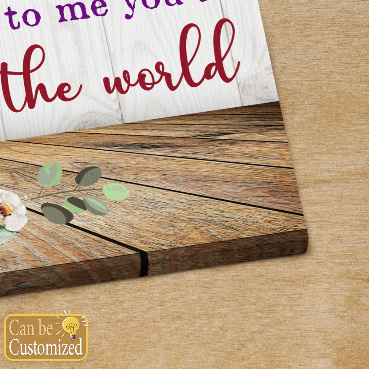 Mother's Day Gifts Personalized Canvas You Are The World