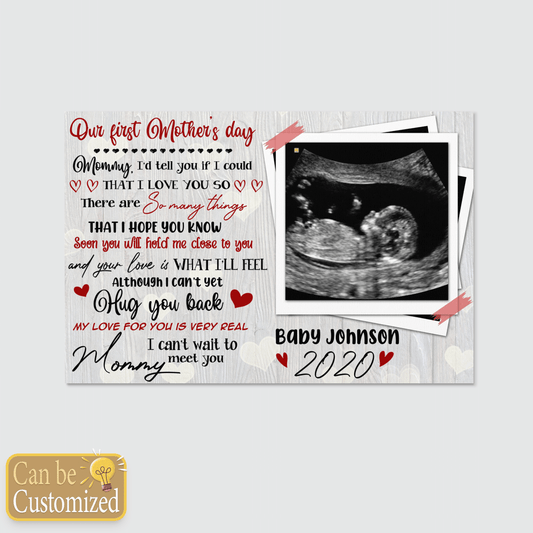 Our First Mother's Day Personalized Canvas Gifts For First Mom