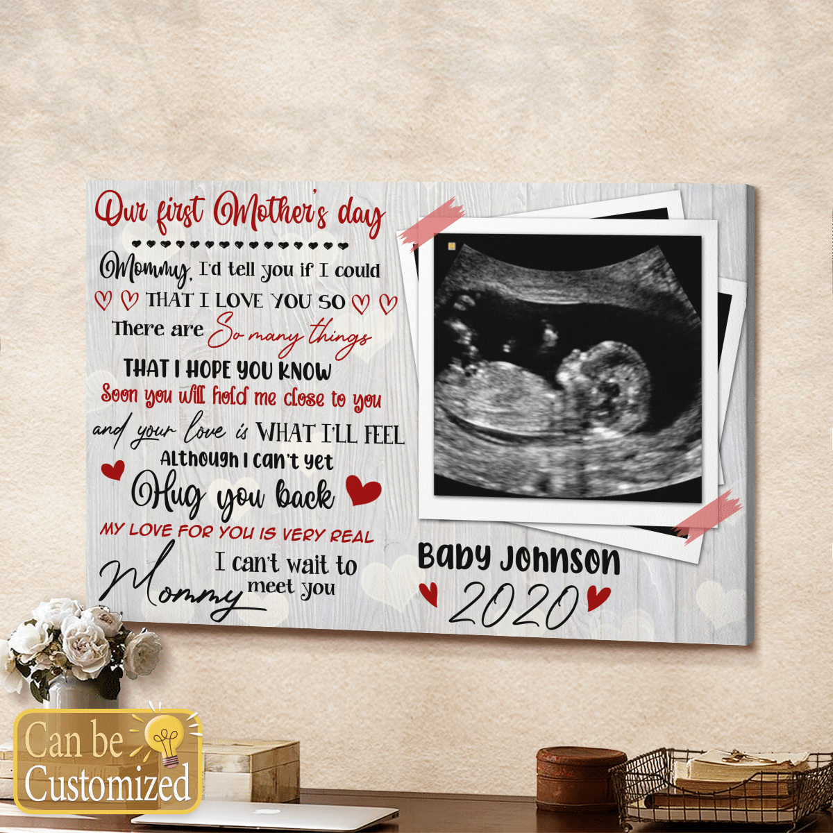 Our First Mother's Day Personalized Canvas Gifts For First Mom
