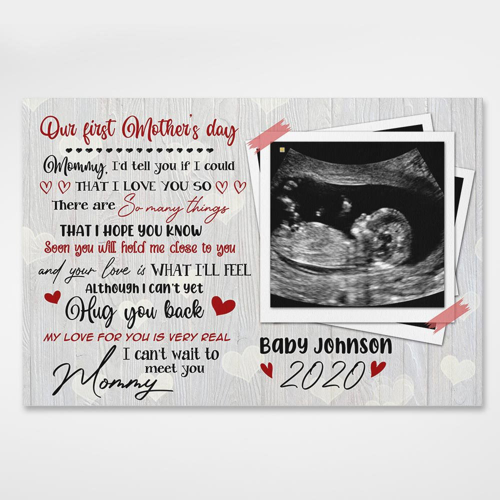 Our First Mother's Day Personalized Canvas Gifts For First Mom