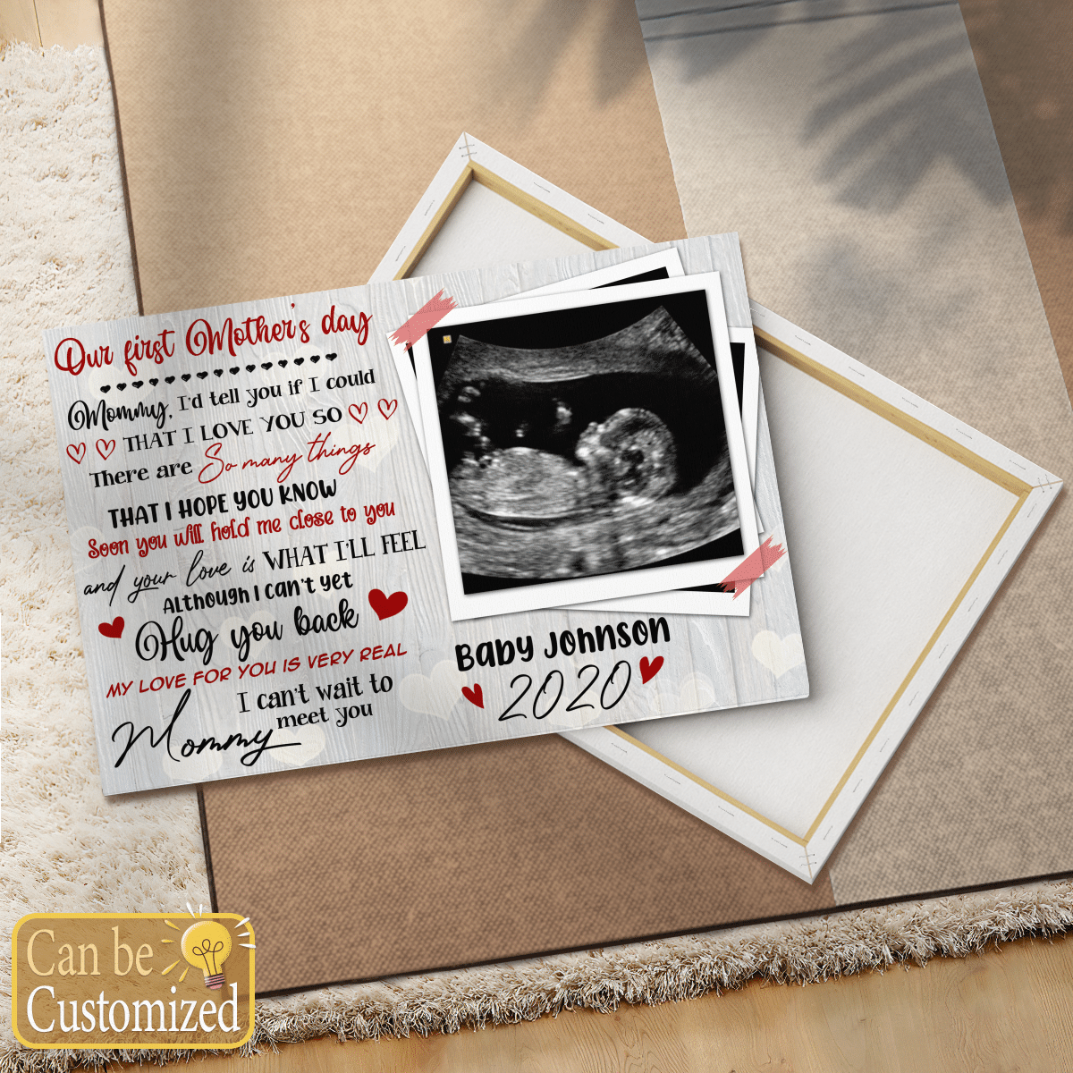 Our First Mother's Day Personalized Canvas Gifts For First Mom