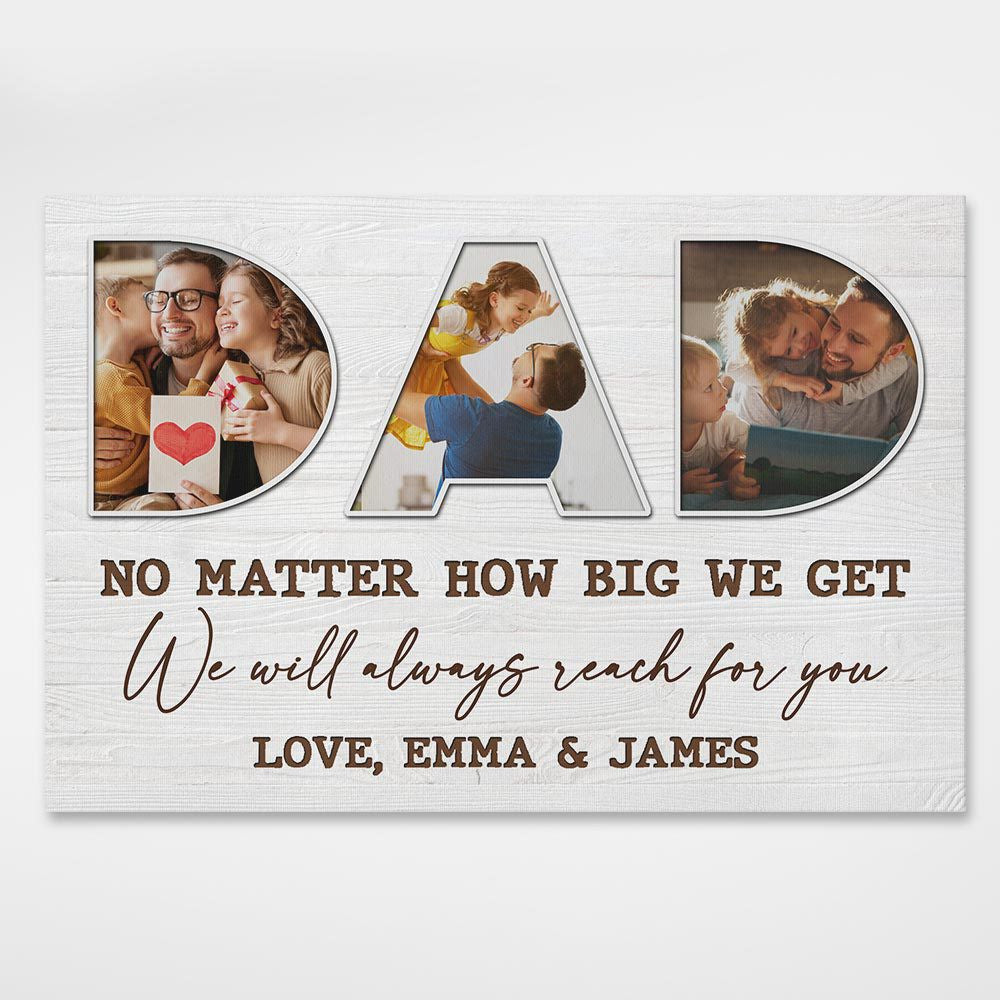 DAD Custom Photo Canvas Gifts For Father